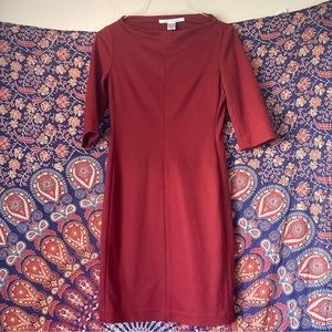 Diane Von Furstenberg Burgundy Mini Dress
